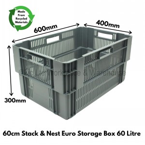 Standard Euro Box 60cm Vented Sides 60 Litre